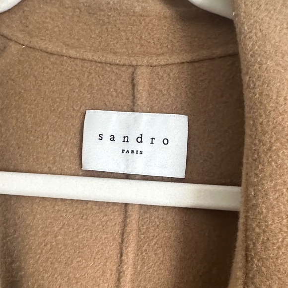 Camel Belted Long Wool Coat - Picture 3 of 4